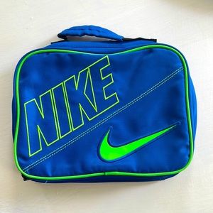 Blue and green Nike lunchbox